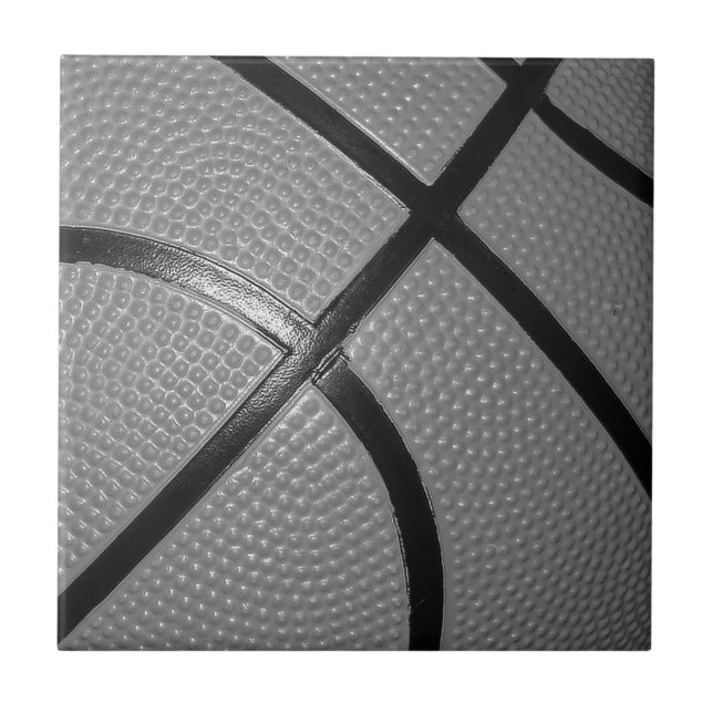 Carreau Basket-ball noir et blanc (Devant)