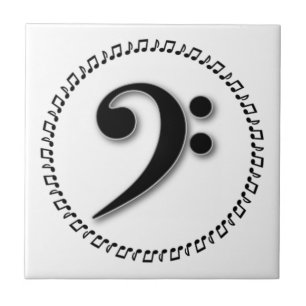 Carreau Bass Clef Music Note Design