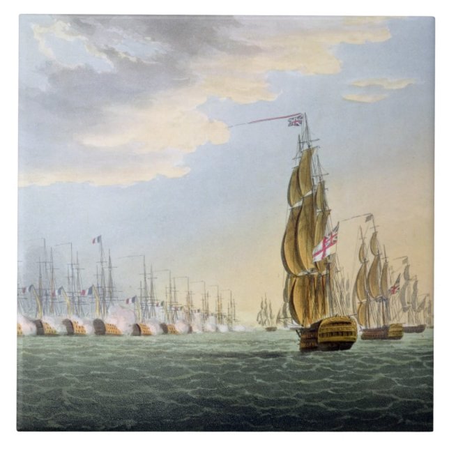 Carreau Bataille du Nil, le 1er août 1798, gravé par T (Devant)