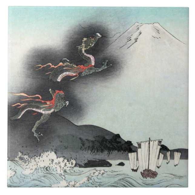 Carreau Bataille navale Dragon's Fury pour le mont Fuji, J (Devant)