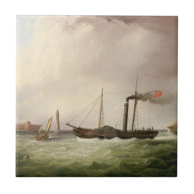 Carreau Bateau à roues à aubes Ariel 1831 (Devant)
