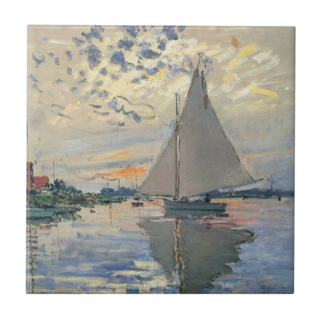 Carreau Bateau à voile de Monet Impressionnisme français C (Devant)