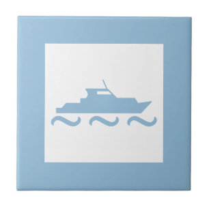 Carreau Bateau bleu pour bébé garçon