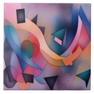 Carreau "Bateau sur l'eau" Art Abstrait contemporain