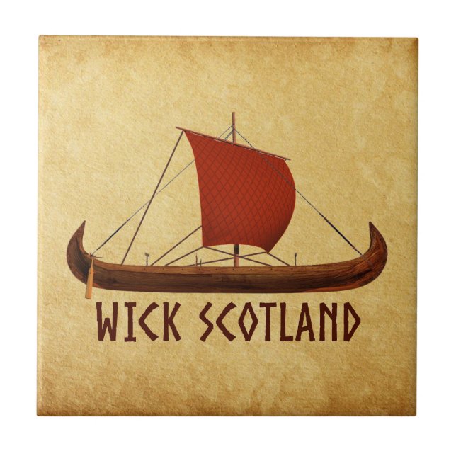 Carreau Bateau Viking de Wick Écosse (Devant)