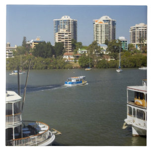 Carreau Bateaux à roues à aubes, Brisbane River, Brisbane,