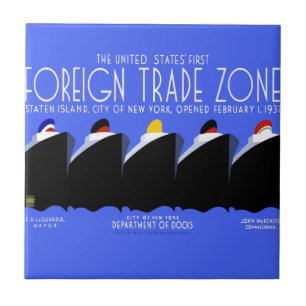 Carreau Bateaux de croisière Poster vintage Ocean Liner