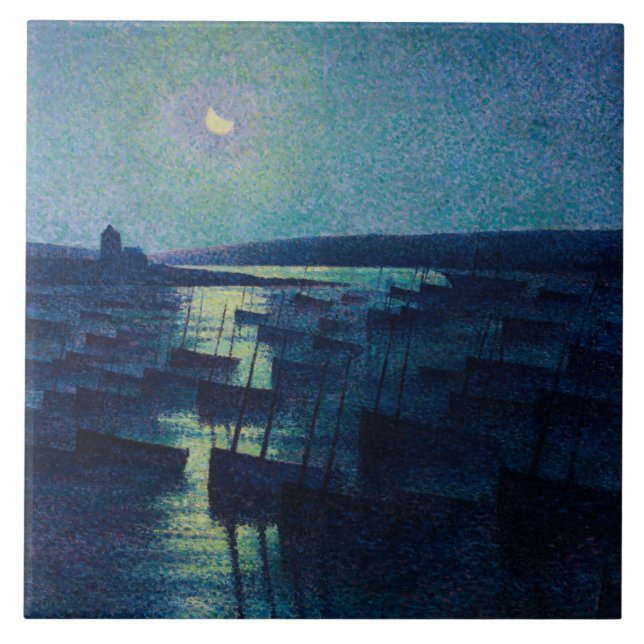 Carreau Bateaux de pêche au clair de lune (Camaret, France (Devant)