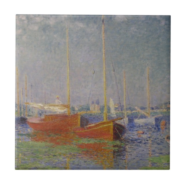 Carreau Bateaux rouges à Argenteuil par Claude Monet (Devant)