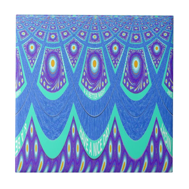 Carreau Batik bleu (Devant)