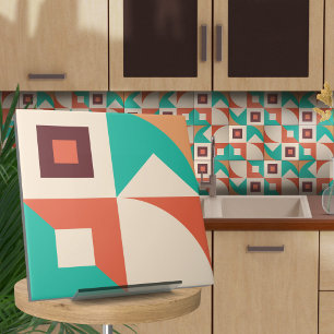 Carreau Bauhaus géométrique abstrait N1