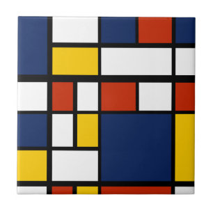 Carreau bauhaus motif peinture géométrique abstraite mo