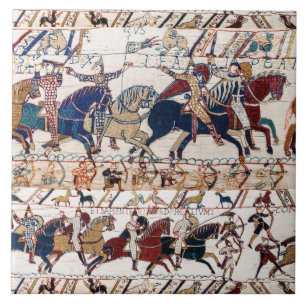 CARREAU BAYEUX TAPESTRY 1066 NORMAN KNIGHTS AND ARCHERS