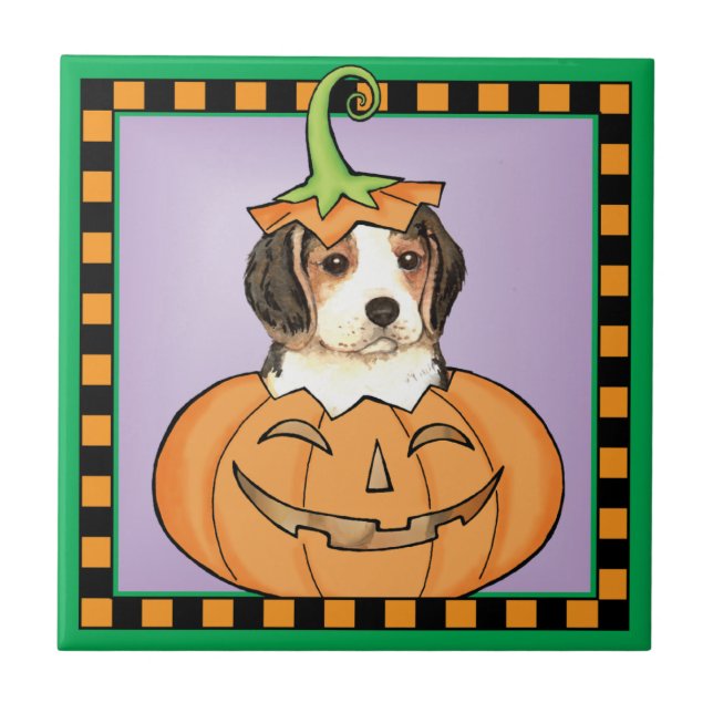 Carreau Beagle d'Halloween (Devant)