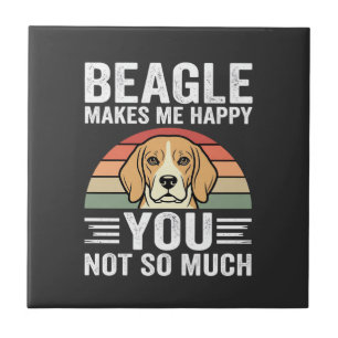 Carreau Beagle Me Rend Heureux Amateur De Chien