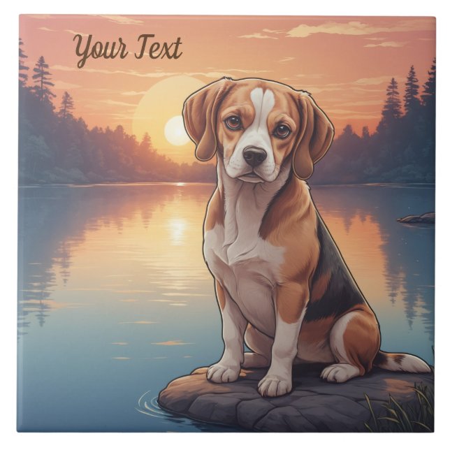 Carreau Beagle par lac (Devant)