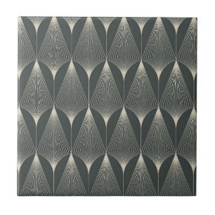 Carreau Beau, art déco, motif, gris, beige, 1920, rétro, c