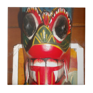 Carreau Beau art traditionnel sri-lankais de masques de fe