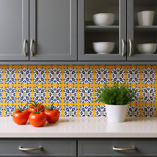 Carreau 💙 💛 Beau Azulejos VIII bleu et jaune,