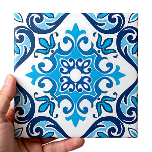 Carreau 💙 🤍 Beau bleu - blanc Azulejos X, Céramique T