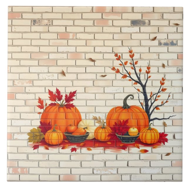Carreau Beau Bon thanksgiving moderne automne (Devant)