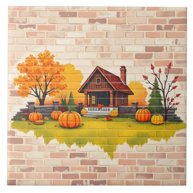 Carreau Beau Bon thanksgiving populaire automne (Devant)