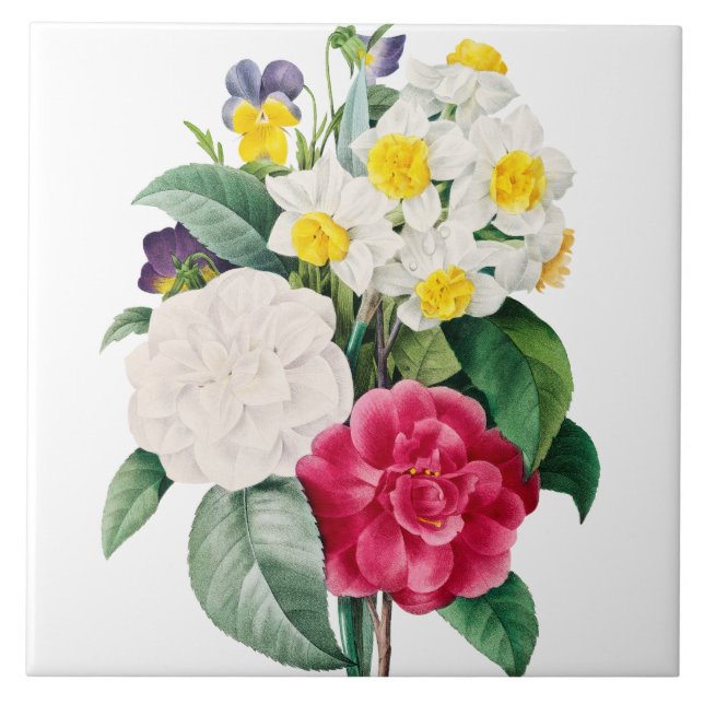 Carreau Beau Carrelage en céramique florale (Devant)