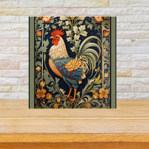 Carreau Beau Coq Vintage William Morris Inspiré