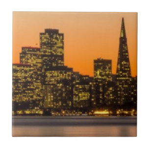 Carreau Beau coucher du soleil à San Francisco