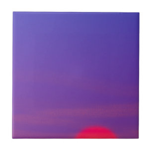 Carreau beau décor de coucher de soleil design