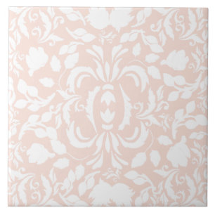 Carreau Beau décor de cuisine William Morris blanc rose