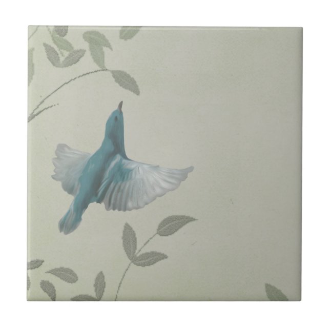 Carreau Beau Oiseau Bleu (Devant)