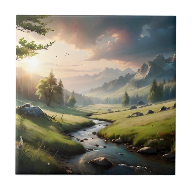 Carreau Beau paysage naturel (Devant)