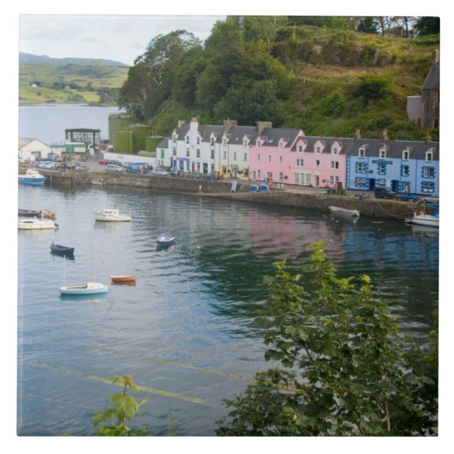 Carreau Beau port et voiliers avec réflexions en 2 (Devant)
