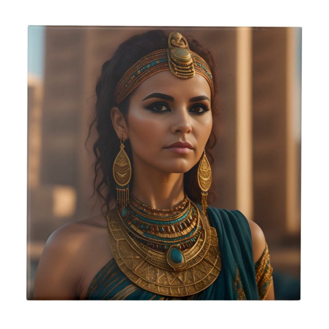 Carreau Beau portrait de femme égyptienne (Devant)