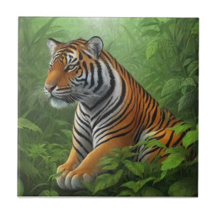 Carreau Beau tigre dans la jungle