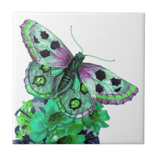 Carreau Beau tuile en céramique de papillon