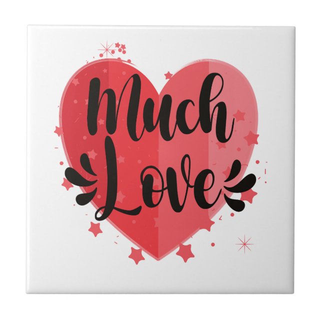 Carreau Beaucoup d'amour, grand coeur (Devant)