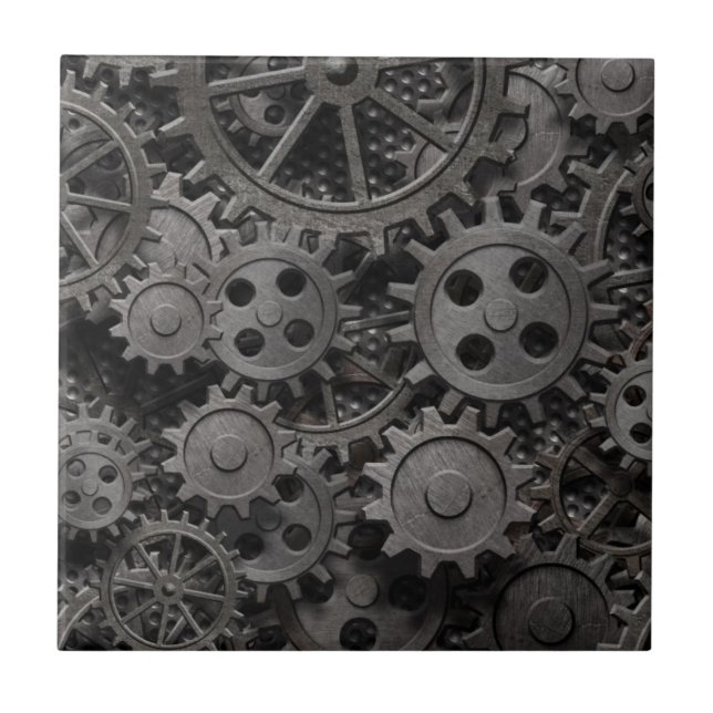 Carreau Beaucoup de vieilles vitesses en métal ou pièces (Devant)