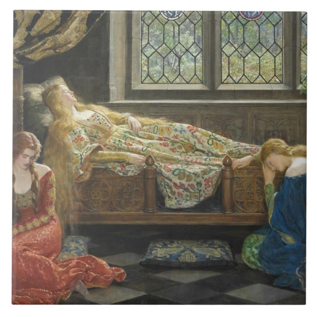 Carreau Beauté dormante (par John Collier) (Devant)