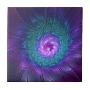 Carreau Beauté florale Abstraite Fleur d'art fractionnée c