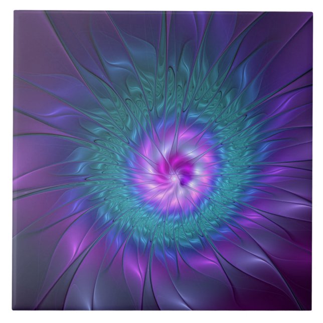 Carreau Beauté florale Abstraite Fleur d'art fractionnée c (Devant)