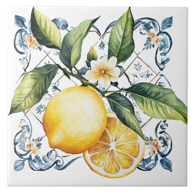Carreau Beautiful Rustic Mediterranean Tuscany Lemon (Devant)