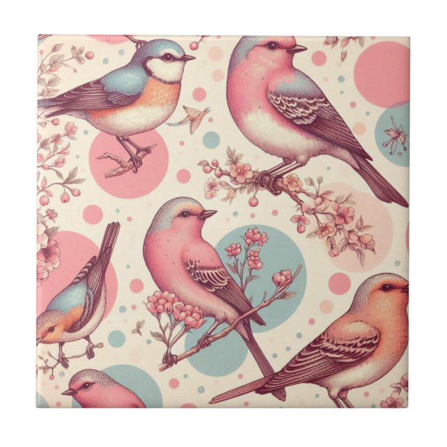 Carreau Beaux mignons Peinture Vintage (Devant)