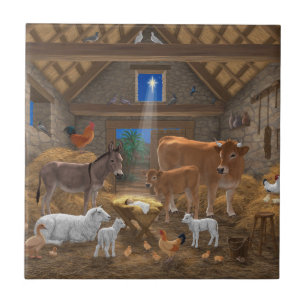 Carreau Bébé Jésus Crèche Sainte Nuit Noël Nativité