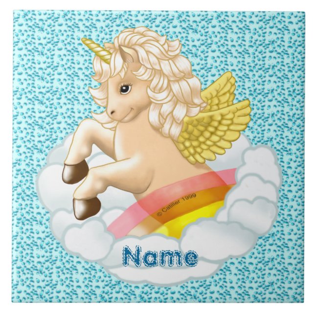 Carreau Bébé Licorne Arc-en-Ciel (Devant)