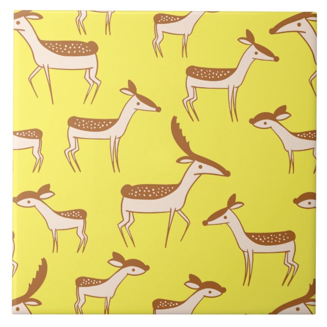 Carreau Bébé mignon cerf et famille (Devant)