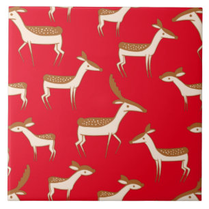 Carreau Bébé mignon cerf et famille