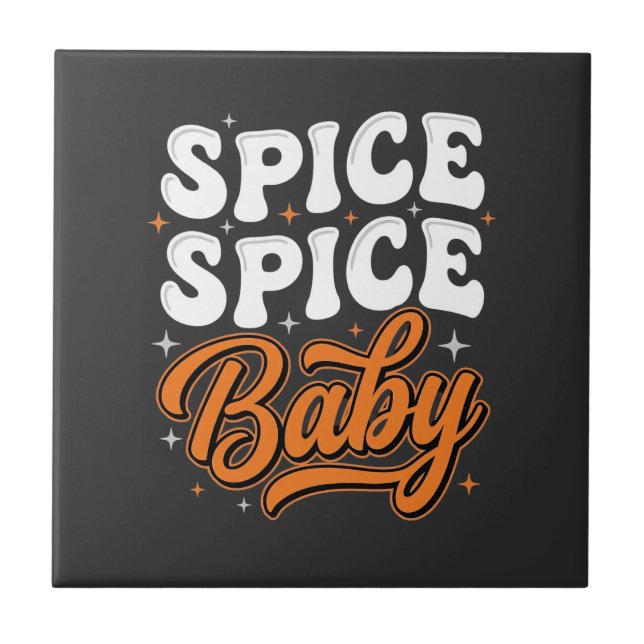 Carreau Bébé Spice Spice Halloween Typographie Rétro Desig (Devant)