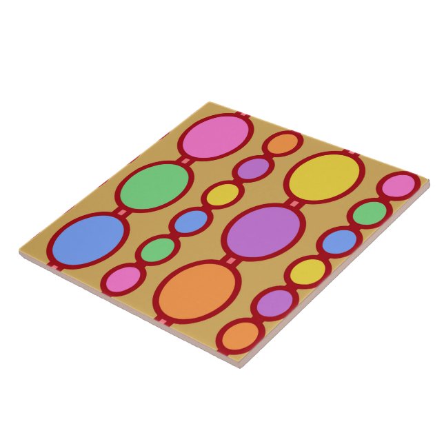 Carreau Bébés perles rouge brillant (Côté)